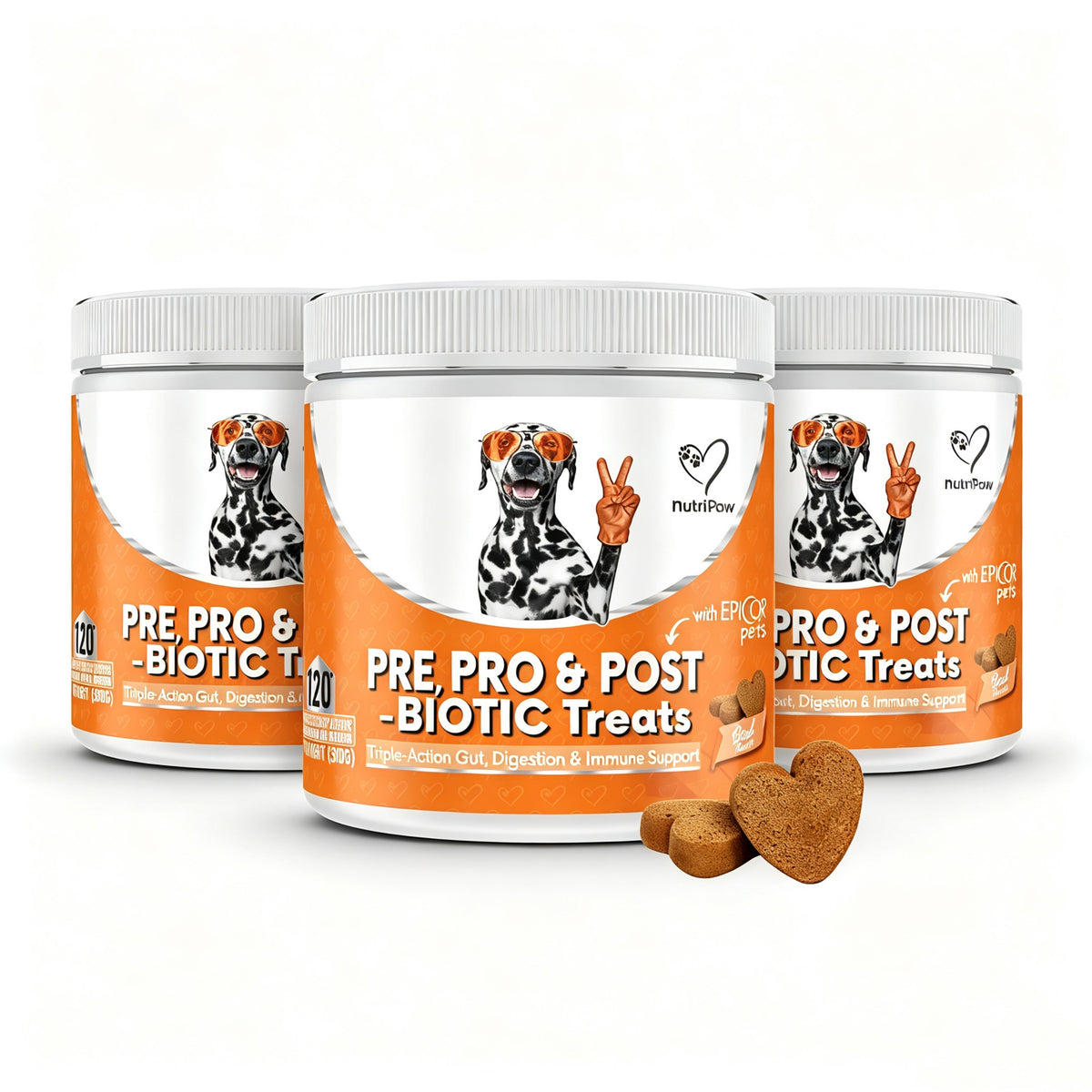 NutriPaw PRE PRO& POST-BIOTIC Treats 120 tasty chews