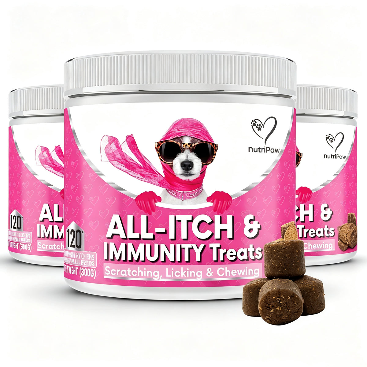 NutriPaw All-Itch Immunity Treats 120 tasty chews
